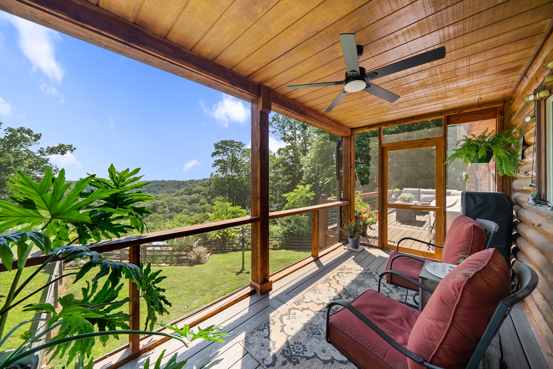 New sun deck overlooking the grounds