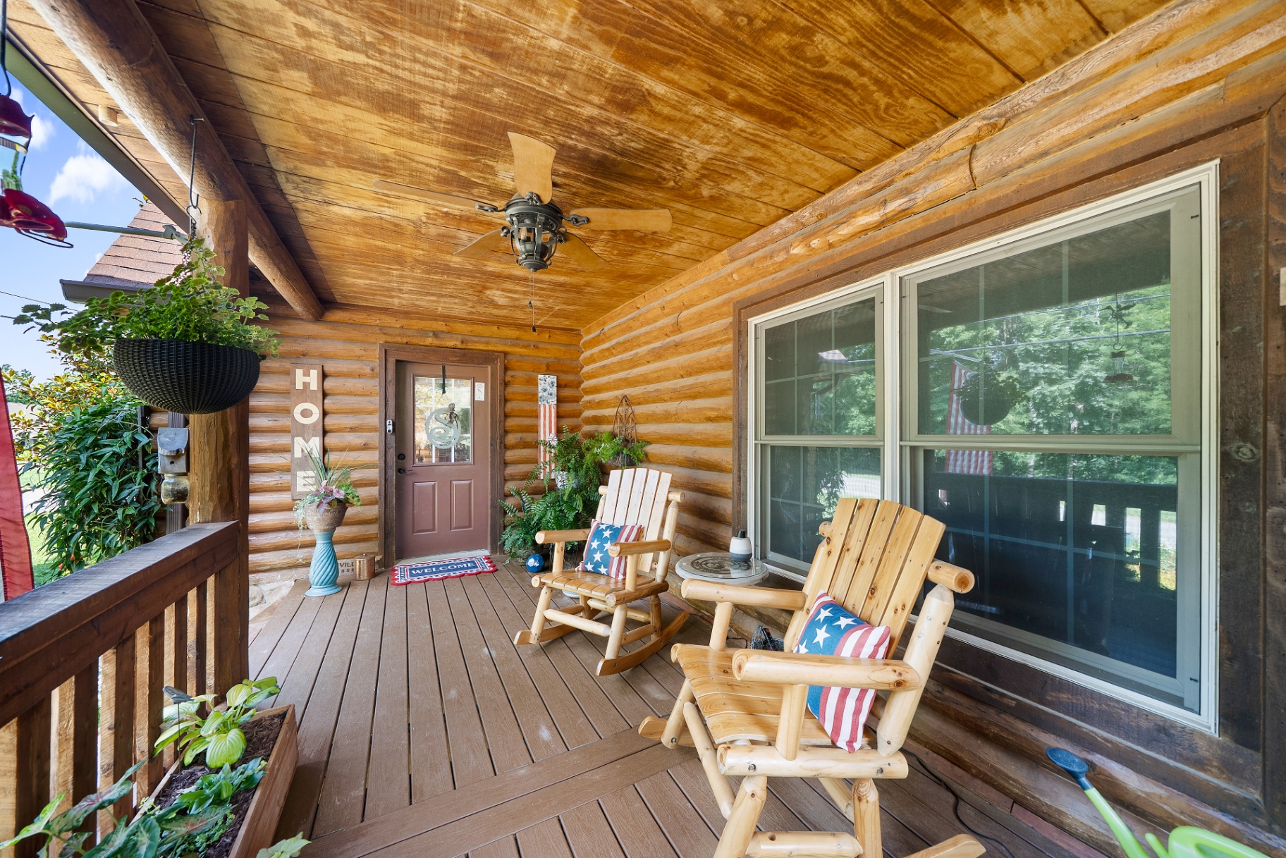 Backyard and patio area